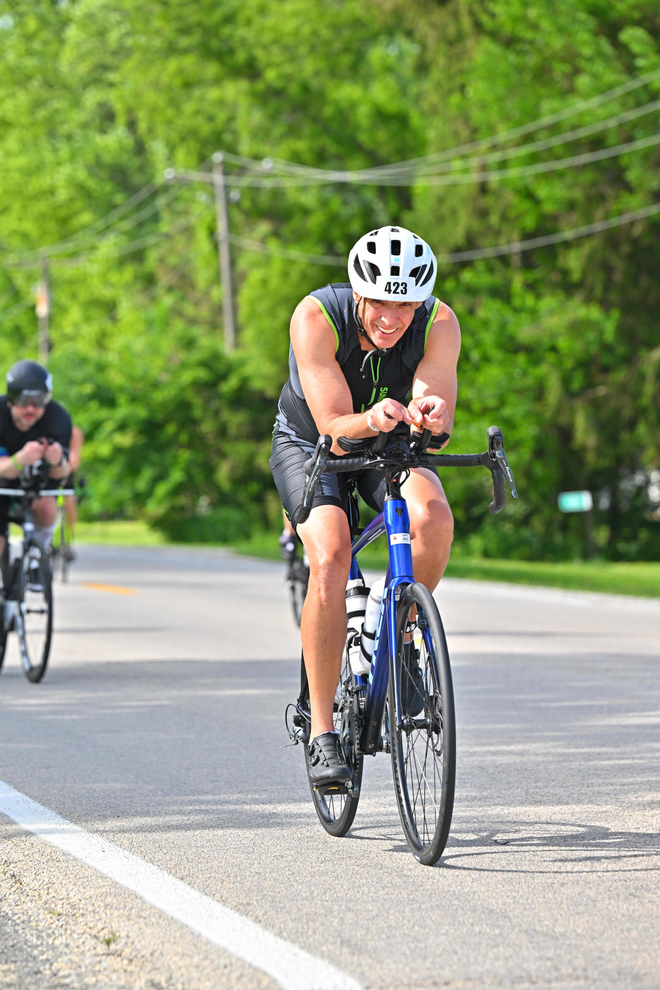 Diabetic Shape founder riding a bike